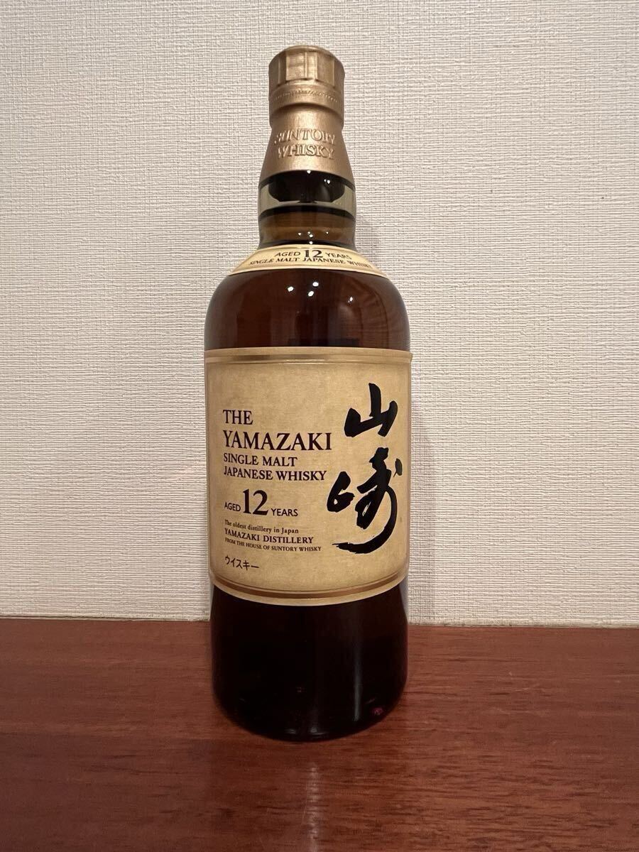 山崎12年 サントリー シングルモルトウイスキー 箱無し 未開封拍卖
