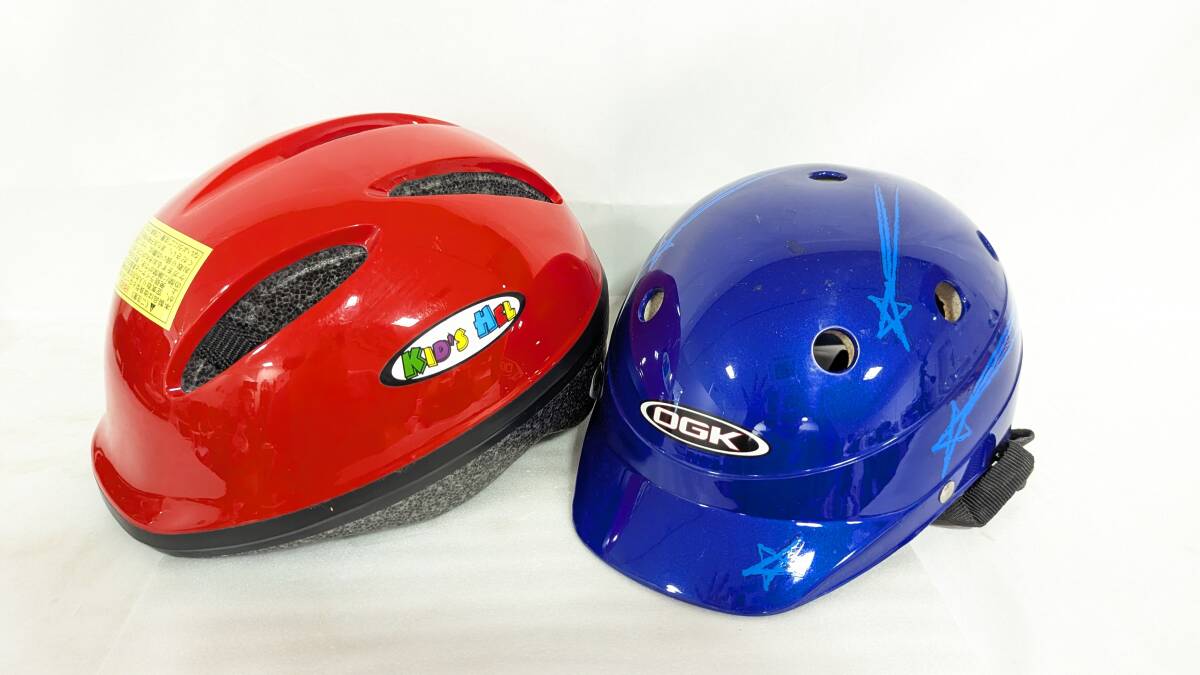子供用 自転車 ヘルメット 中古品 赤/青 拍卖