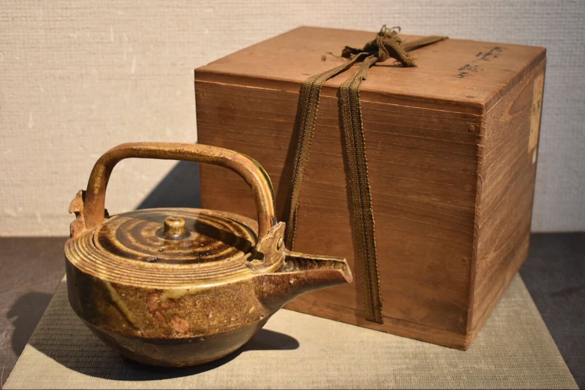 【GE】Y1032【コレクター所蔵品】時代 古瀬戸水注/日本美術 瀬戸焼 茶道具 茶注 急須 骨董品 時代品 美術品 古美術品 ss拍卖