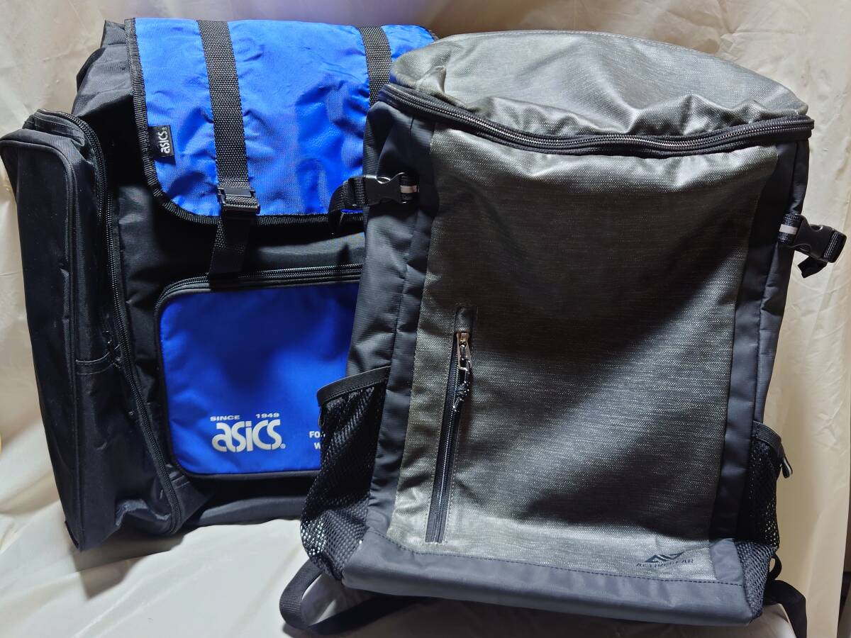 ◆2点 まとめ・セット◆ アシックス&ACTIVEGEAR リュックサック リュック バッグ アウトドア バックパック 大容量 現状品 管823C12拍卖