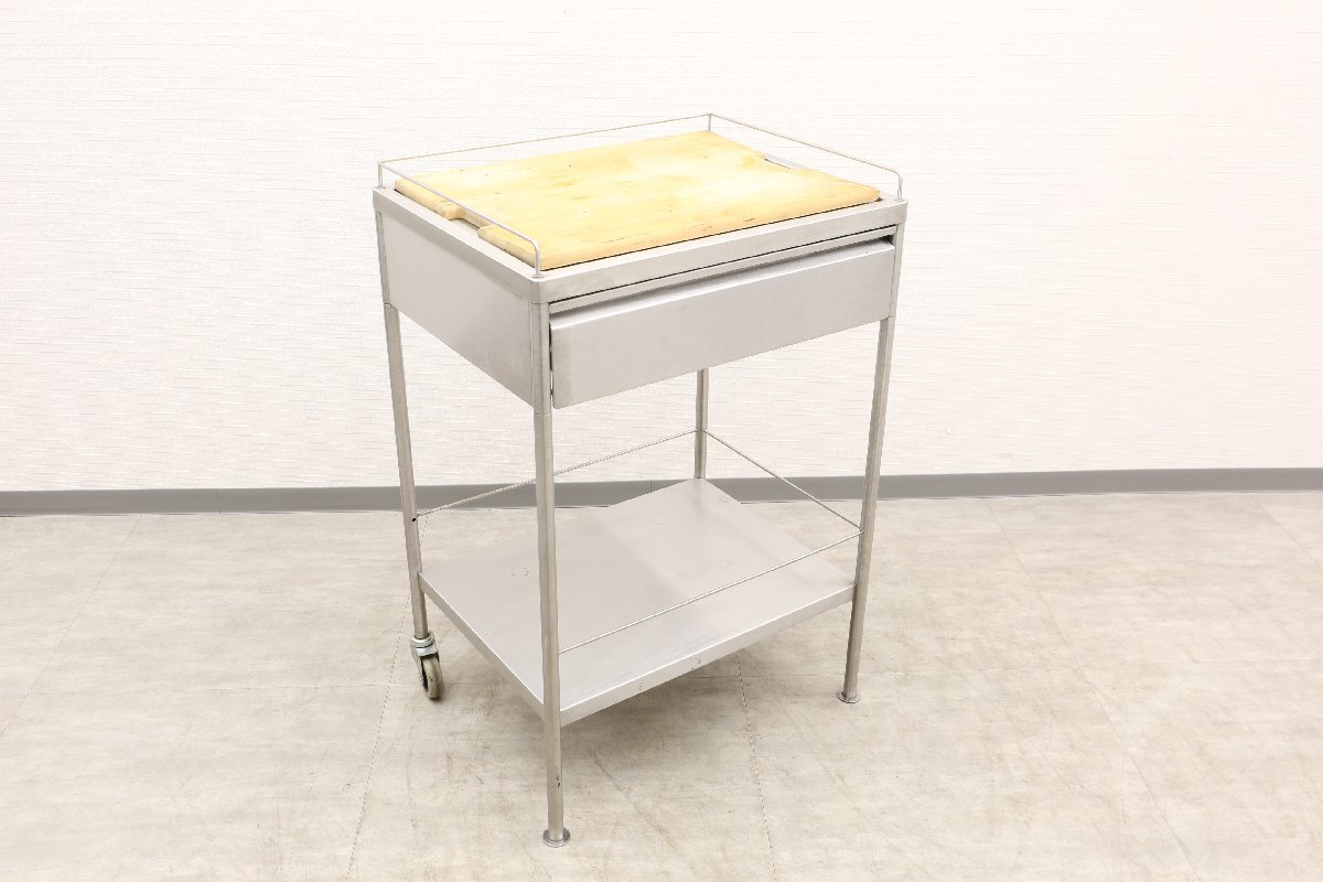 【I0967】★IKEA★FLYTTA★イケア★フリッタ★作業台★ステンレス★ワゴン★調理台★業務用★調理テーブル★拍卖