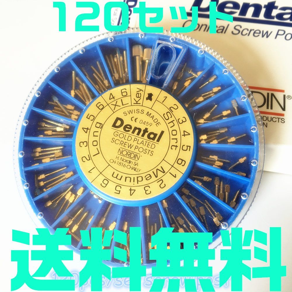 【送料無料】 NORDIN スクリューポスト 歯 デンタル 20種類×6本 120本 オーラルケア 歯科 コニカルネジ デンタルポスト A47拍卖