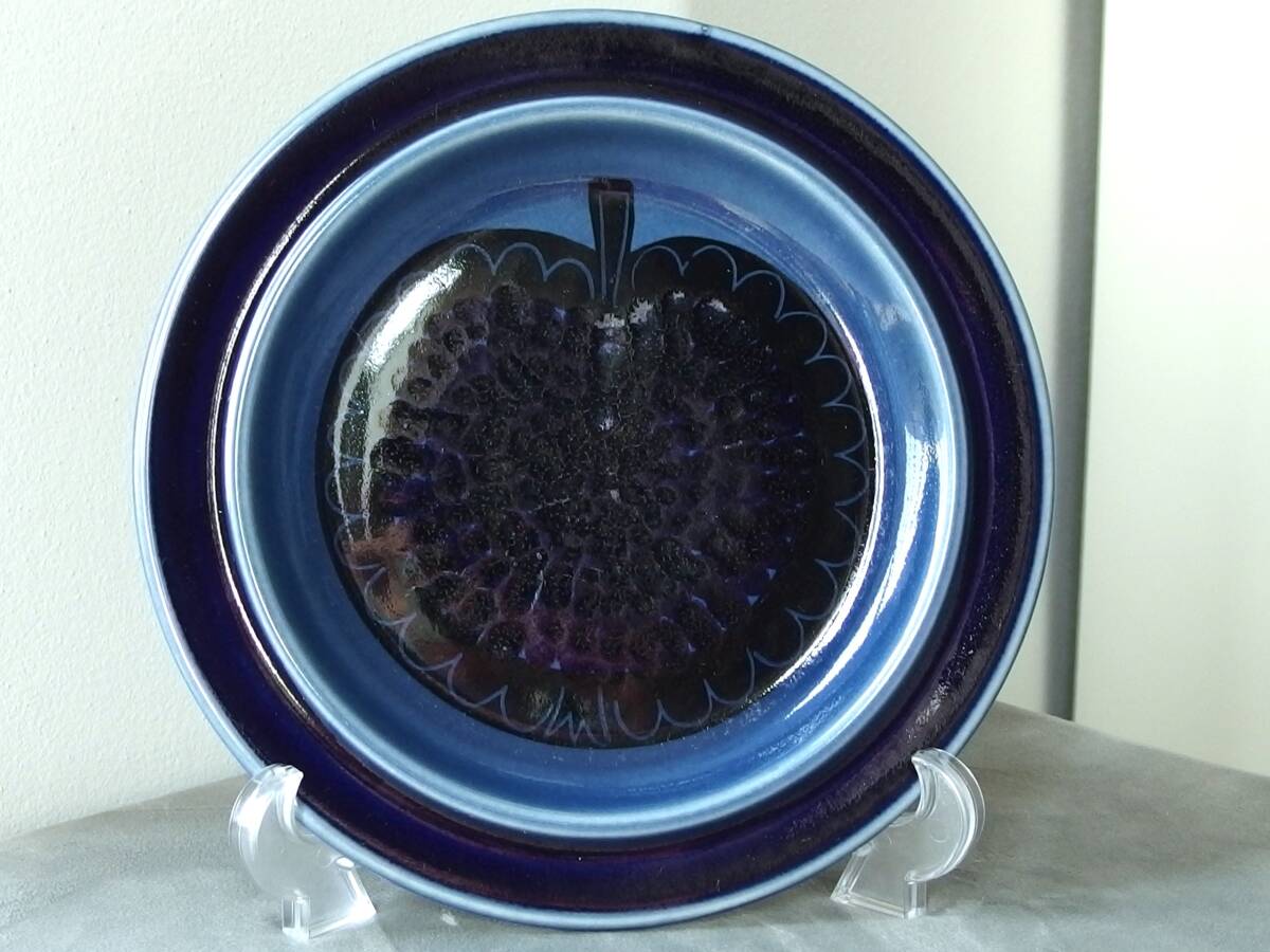 北欧食器 アラビア ARABIA GOG Fructus フラクタス ケーキプレート / デザートプレート / 皿 (Gunvor Olin-Gronqvist) 20cm ブルー/青色 6拍卖