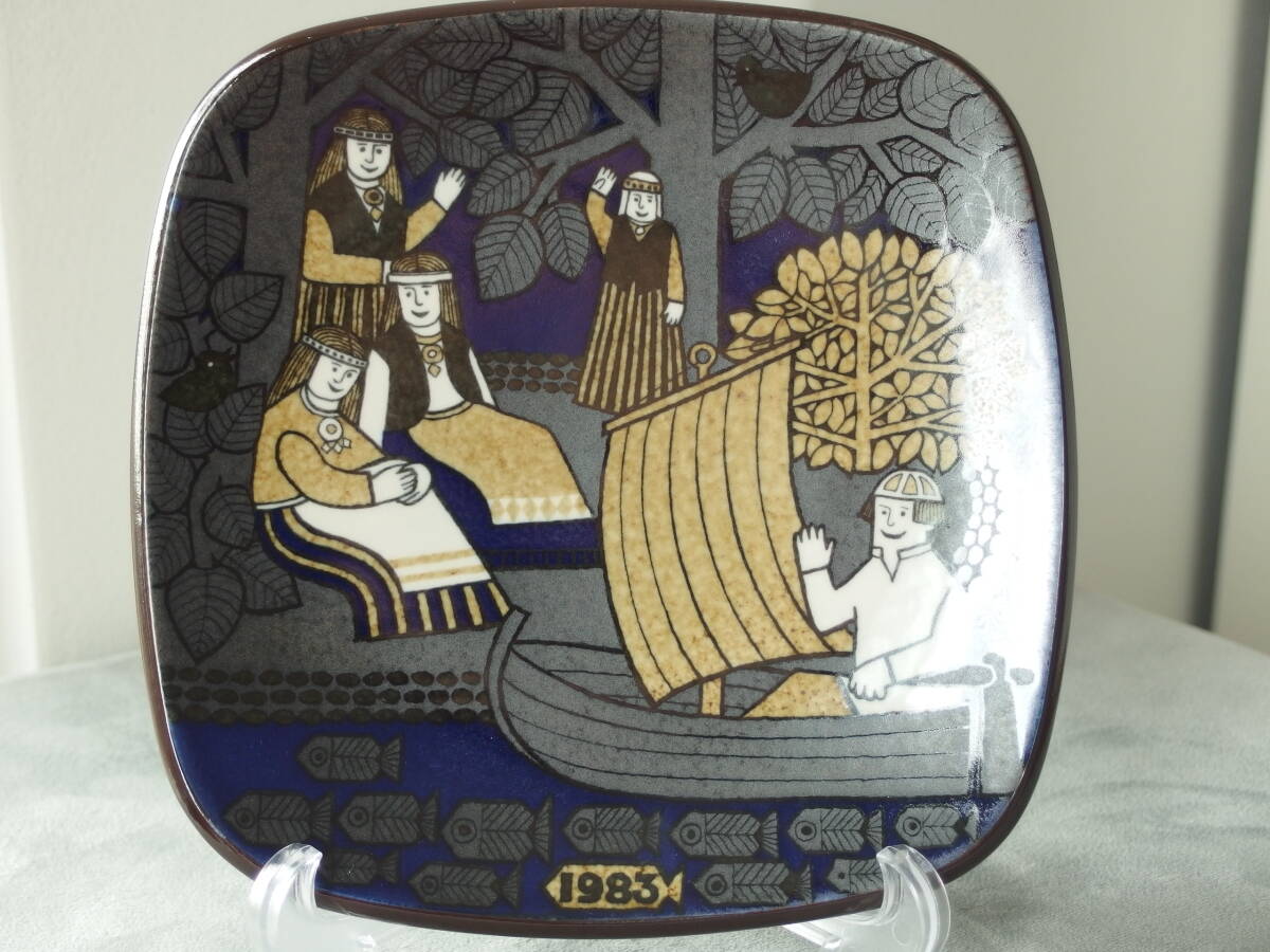 北欧雑貨 Arabia アラビア Kalevala カレワラ イヤープレート 1983年 Raija Uosikkinen (ライヤ・ウオシッキネン) 1拍卖