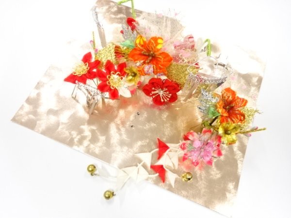 ys7566216; つまみ細工 びらびら髪飾りセット【アンティーク】【着】拍卖