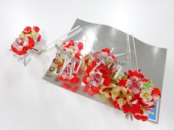 ys7566212; つまみ細工 びらびら髪飾りセット【アンティーク】【着】拍卖