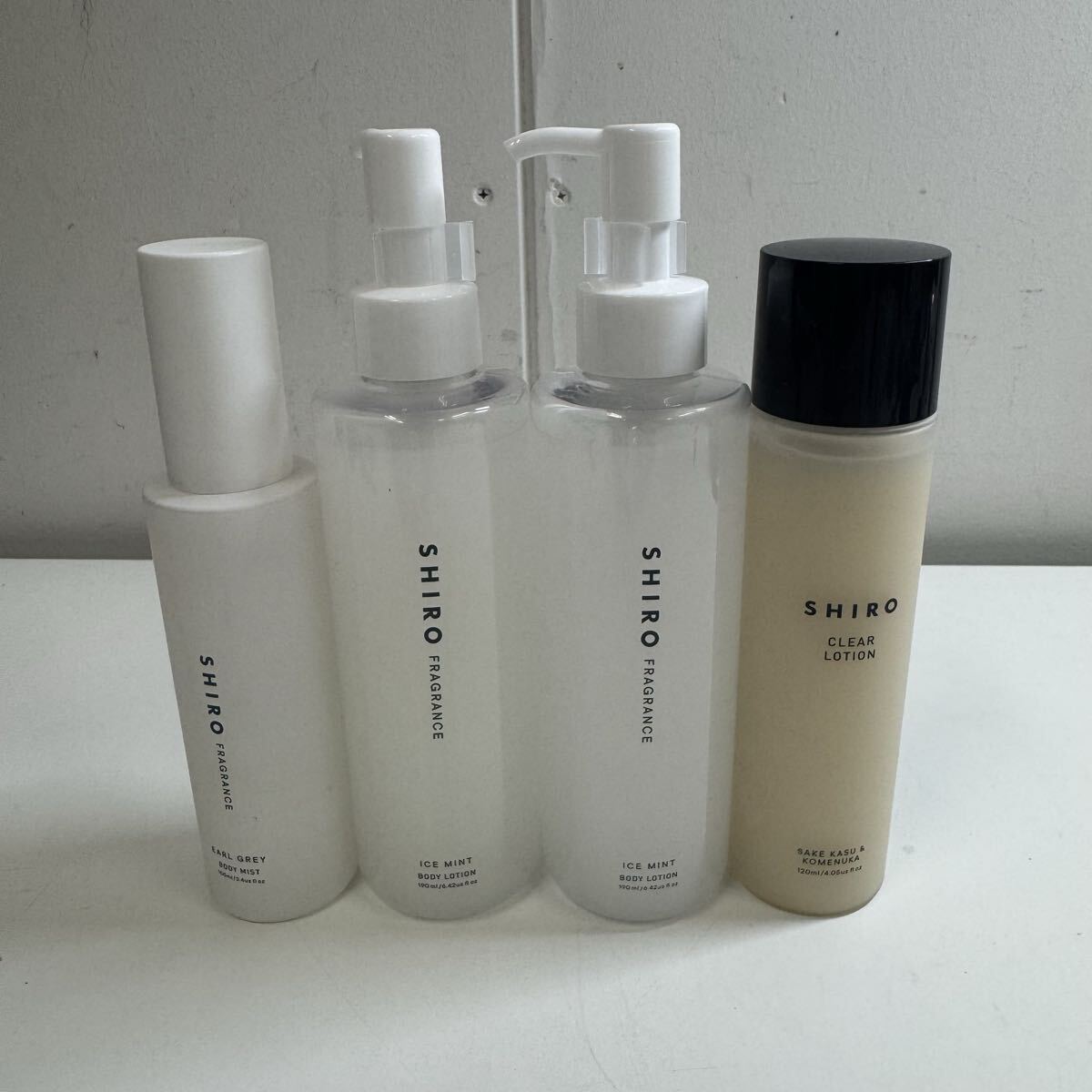 未使用品 SHIRO シロ 酒かす米ぬか化粧水 120ml ボディローション190ml ボディミスト 100ml 4本セット拍卖