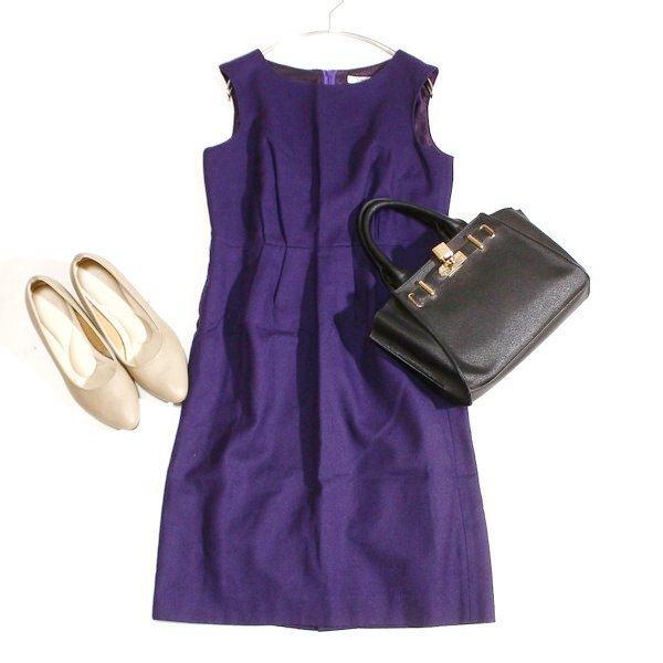 美品 NATURAL BEAUTY BASIC ナチュラルビューティーベーシック ウール100% 綺麗め ワンピース M 秋 冬 25D10拍卖