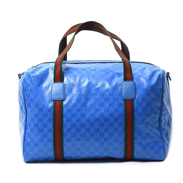 グッチ バッグ メンズ レディース GGクリスタル ボストンバッグ ショルダーバッグ 2WAY ブルー系 758664 GUCCI拍卖