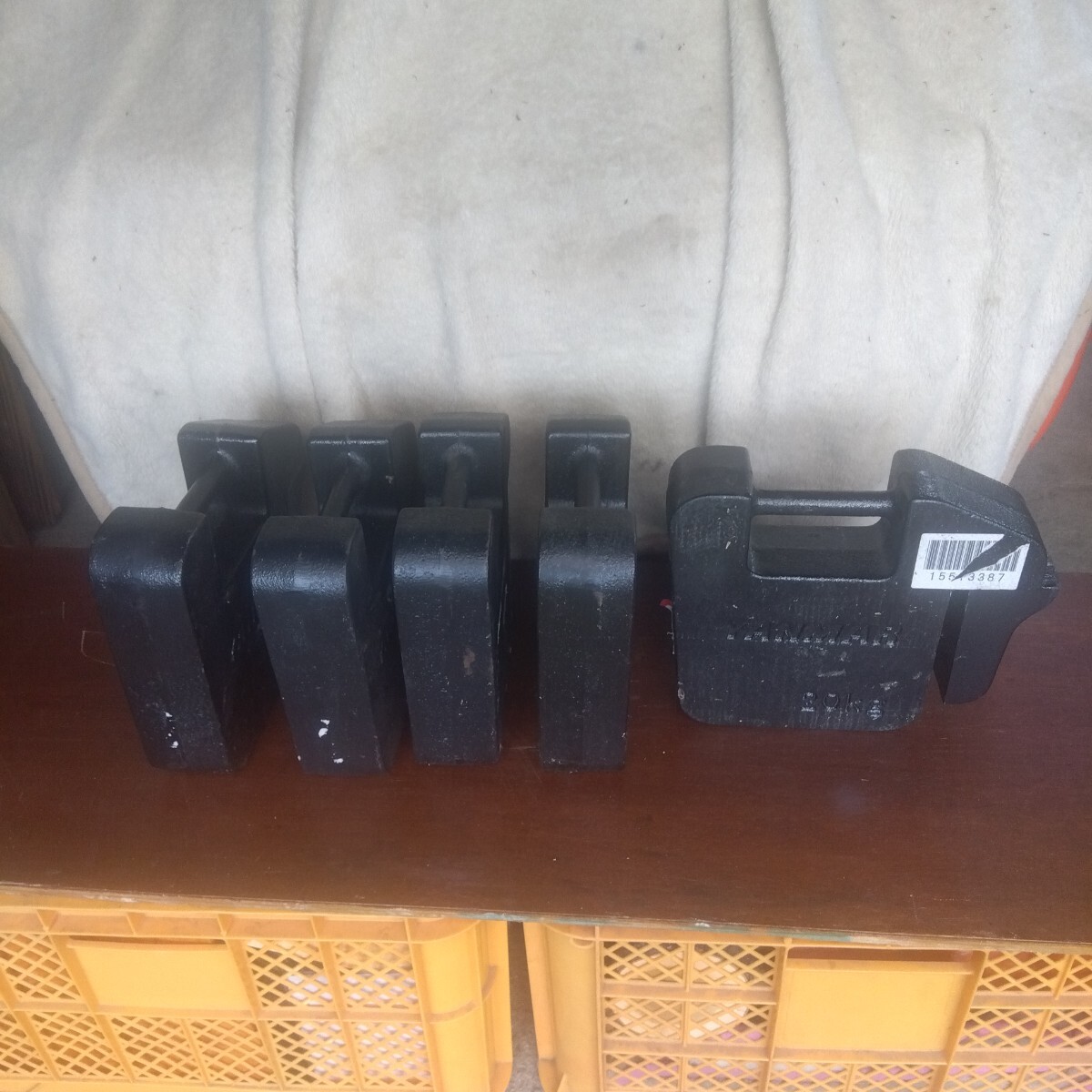 【平日引き取り限定】ヤンマートラクター用ウェイト20kg 5個組 使用頻度少ないです 福島県南相馬市内 1週間位の引き取り拍卖