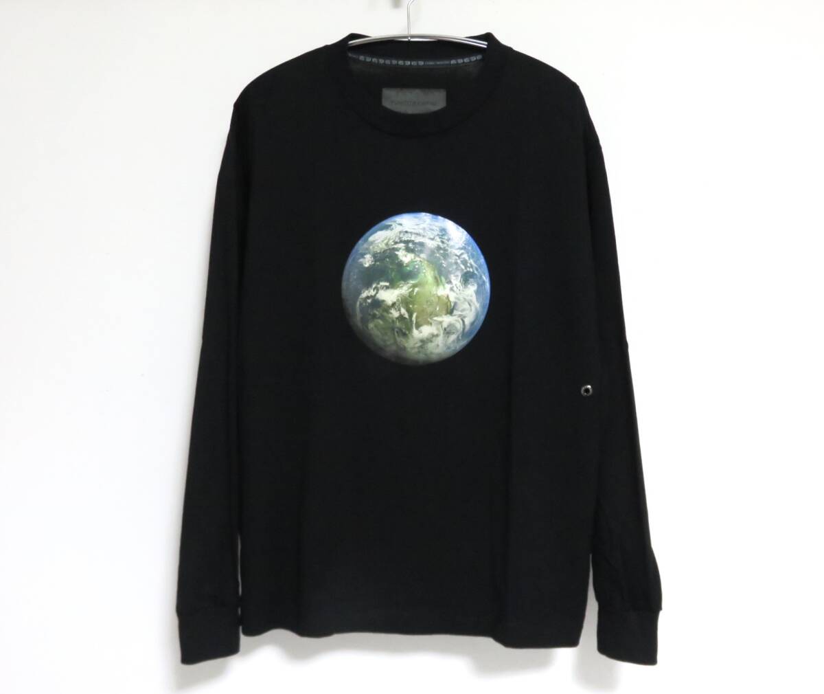 定価2.6万 FUMITO GANRYU Black Earth T-Shirt 1 ブラック 日本製 フミト ガンリュウ 地球 ロングスリーブ カットソー 長袖 Tシャツ拍卖