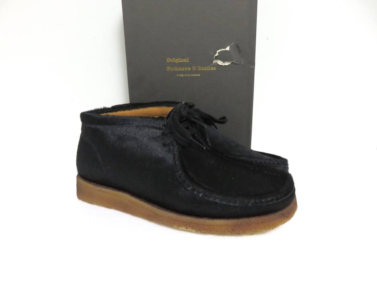 送料無料 新品 Padmore & Barnes × Steven Alan ハラコ ワラビー 8 ブラック ポルトガル製 パドモア バーンズ スティーブンアラン ファー拍卖