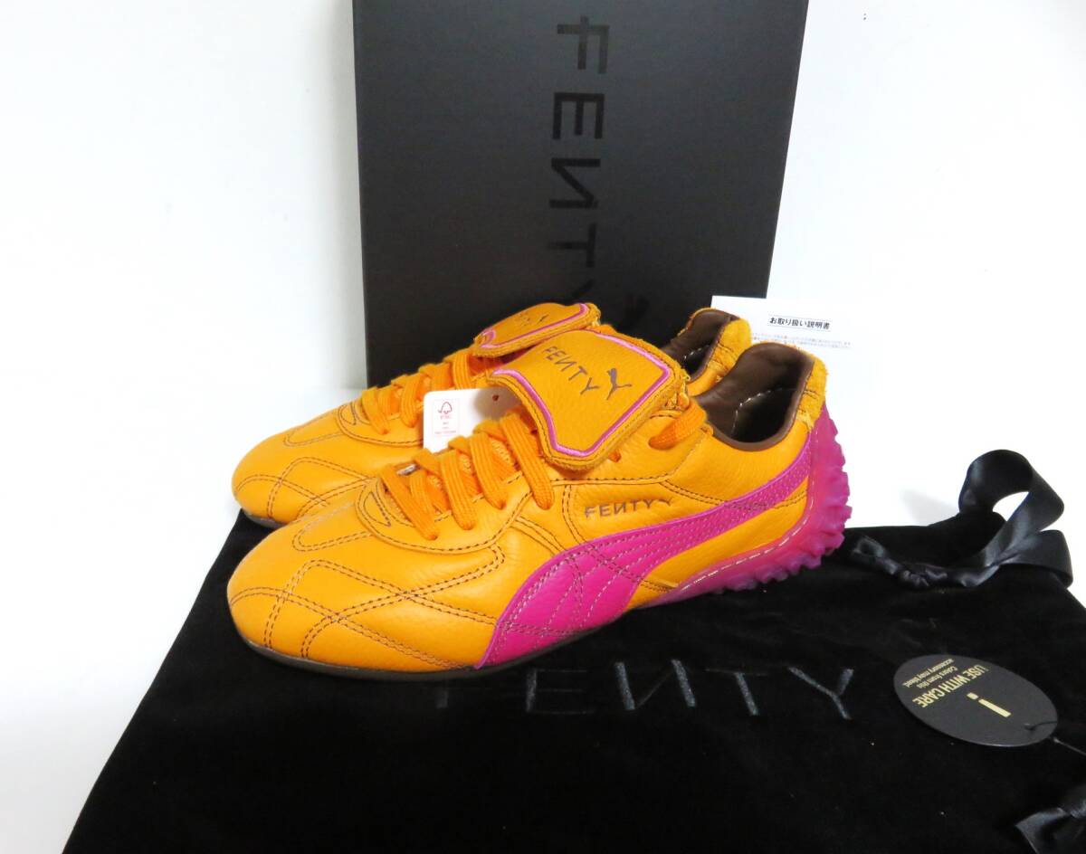 PUMA × FENTY AVANTI LS Stitched Pumpkin Pie-Pinktastic 22.5 オレンジ 天然皮革 折り返しシュータン プーマ フェンティ アヴァンティ拍卖