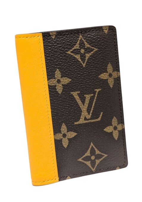 ルイヴィトン カードケース 名刺入れ オーガナイザー モノグラム マカサー イエロー LOUIS VUITTON 【中古】拍卖