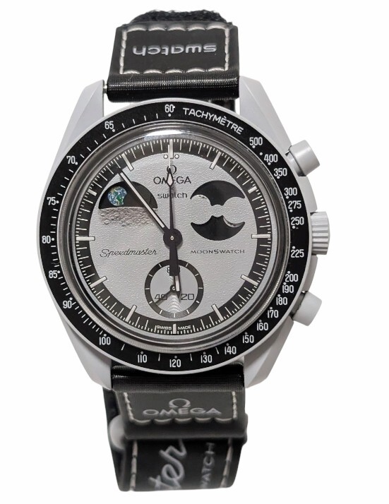 新品同様 オメガ スウォッチ スピードマスター ミッショントゥザアースフェイズ 正規品 Swatch OMEGA 【中古】拍卖