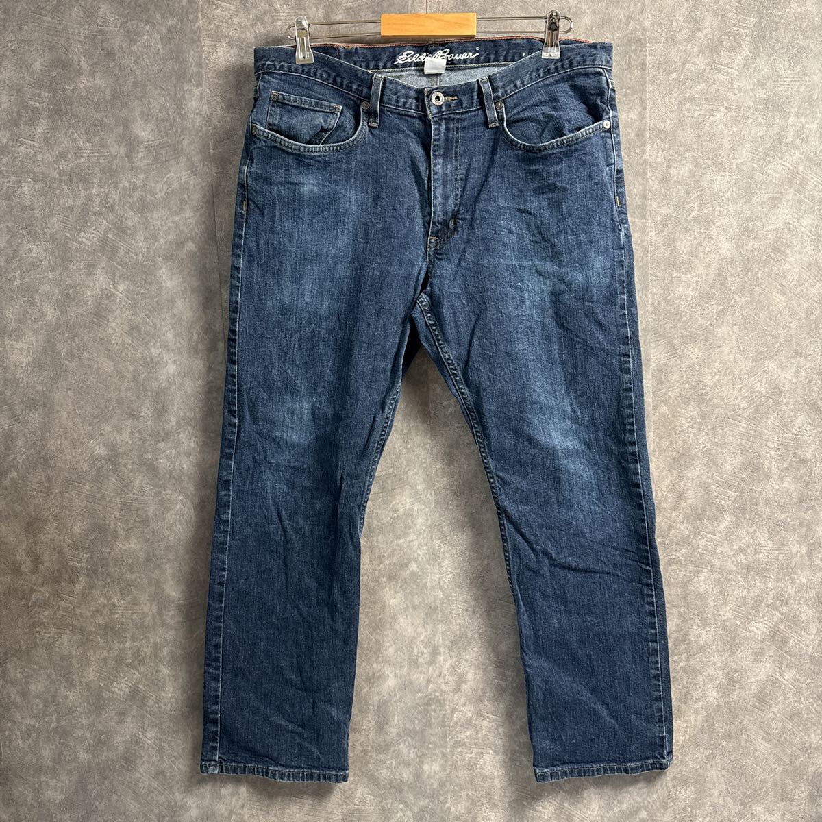 Eddie Bauer エディーバウアー ストレート デニムパンツ メキシコ製 36×30 コットンストレッチ拍卖