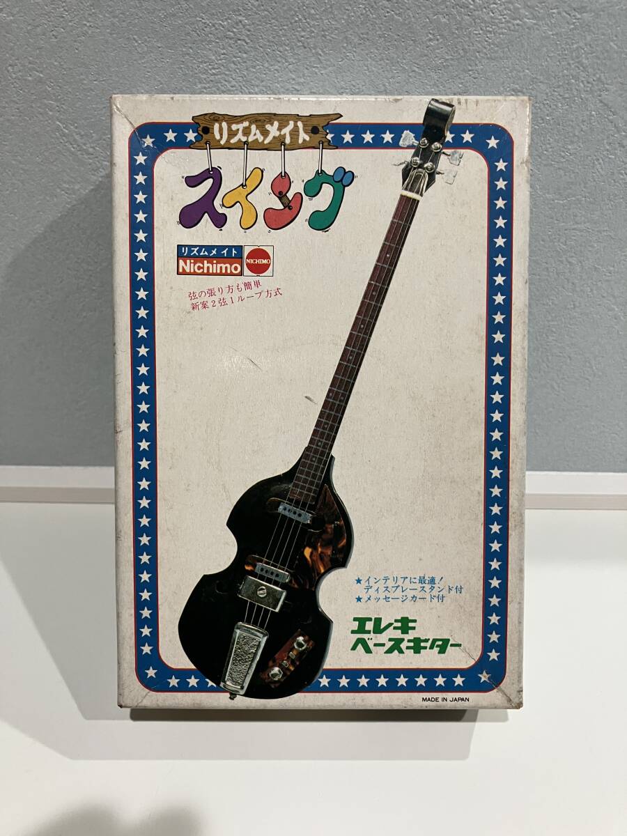 ■楽器プラモデル/エレキベースギター/ニチモミュージックシリーズ/ミニチュアバンド/ELECTRIC BASS GUITAR/当時モノ/レトロ/1/8スケール拍卖