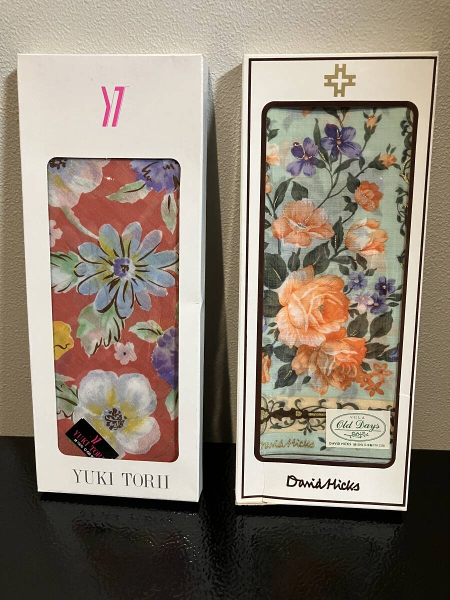 ■Torii Yuki ハンカチ/David Hicks ハンカチ/2点セット拍卖