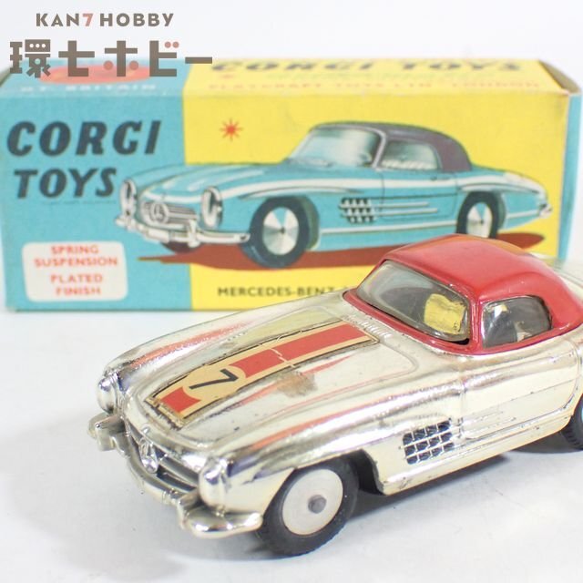 3RT83◆当時物 コーギー メルセデスベンツ 300S.L. ロードスター/ミニカー CORGI TOYS/MERCEDES BENZ 300SL ROADSTER/イギリス製 送:60拍卖