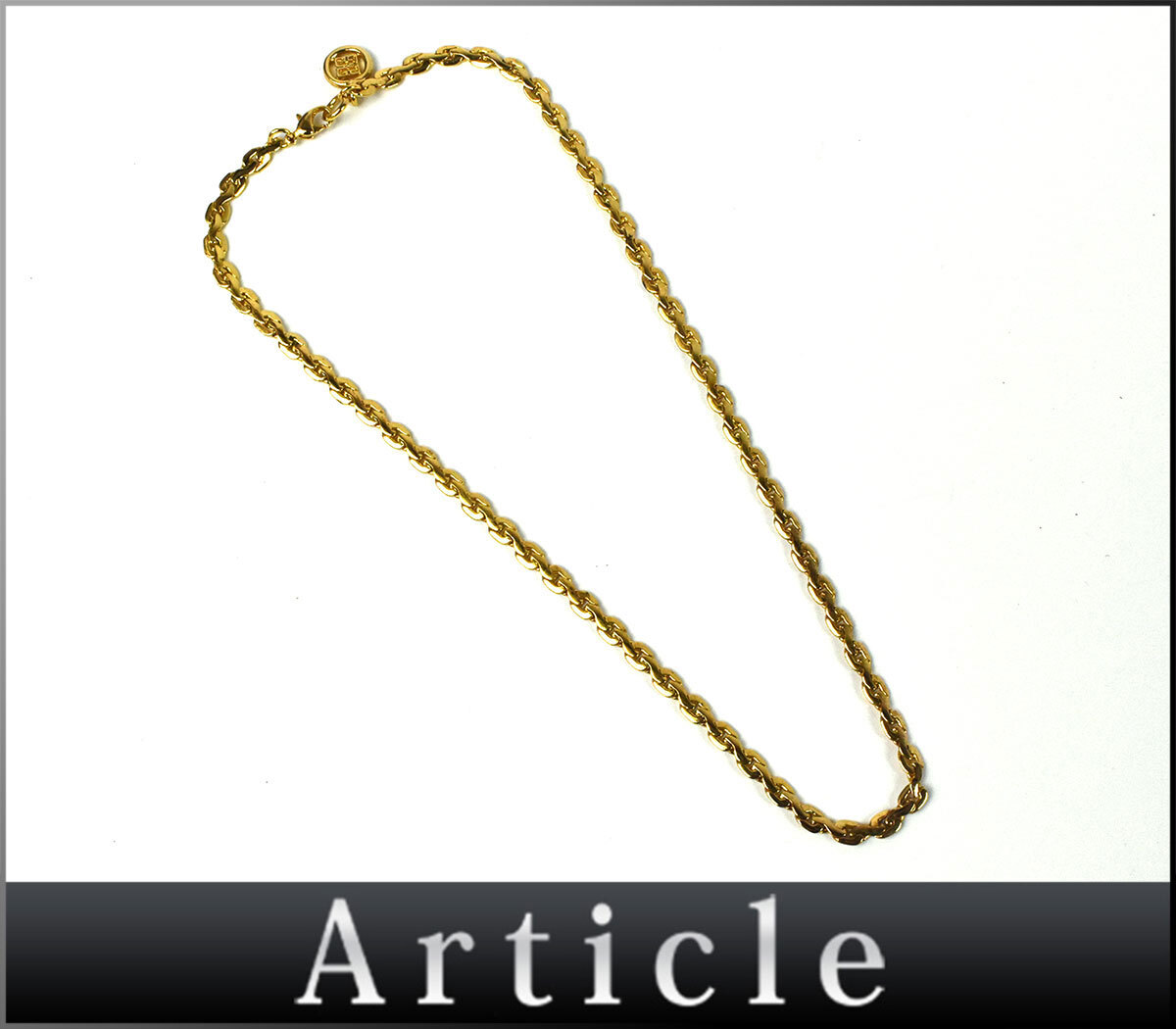 239417◇ GIVENCHY ジバンシィ チェーン ネックレス アクセサリー 首飾り GP ゴールド シンプル メンズ レディース 小物/ E拍卖