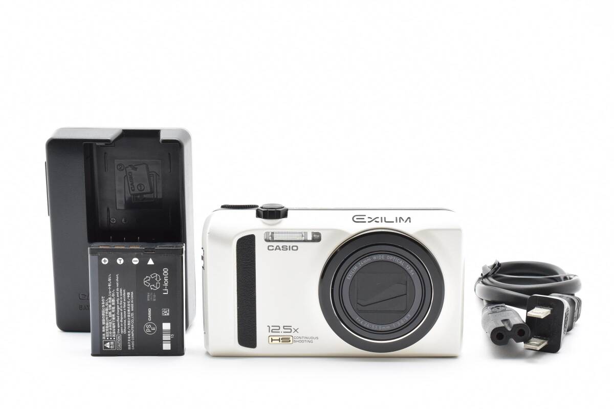 【美品 完動品】 CASIO カシオ EXILIM EX-ZR100 ホワイト デジタルカメラ #25284拍卖