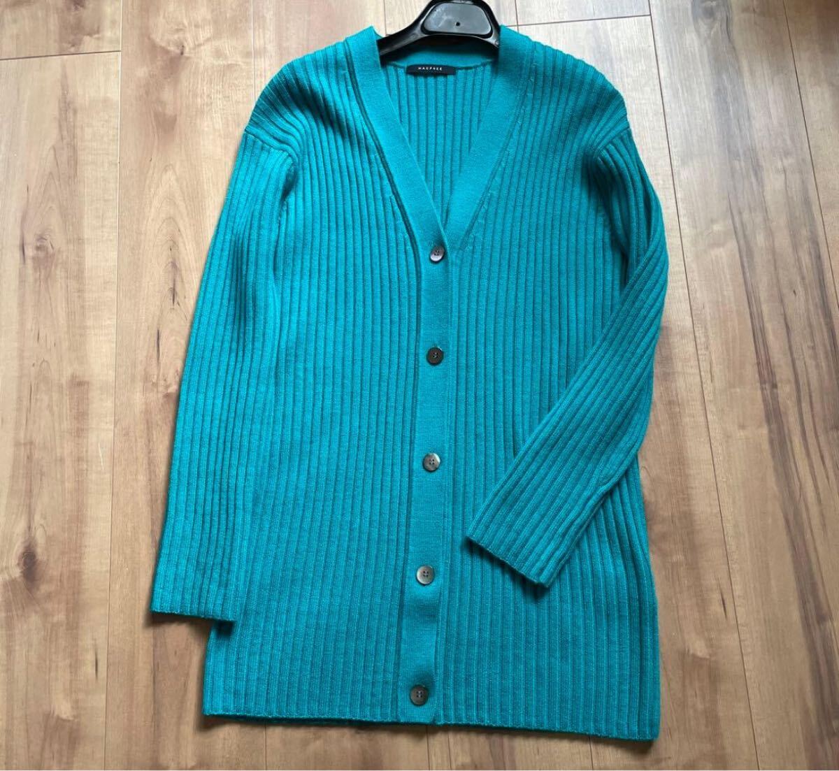 着用2回 マカフィー ロングカーディガン リブ グリーン 長袖 トゥモローランド拍卖
