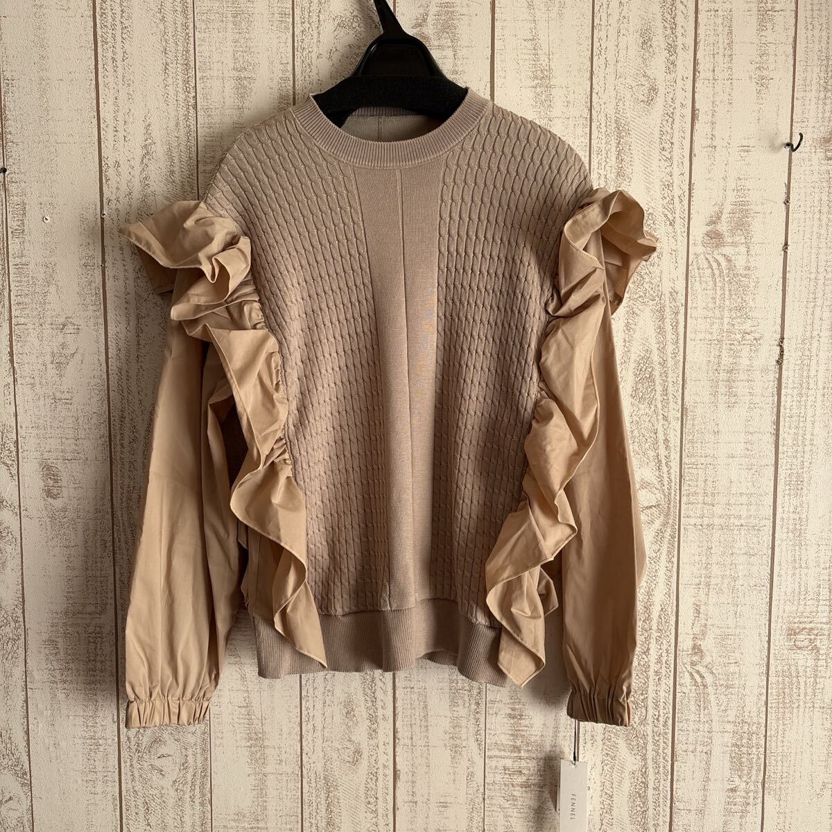 新品 fennel 定価¥1万4000円 異素材 長袖ニット スコットクラブ拍卖