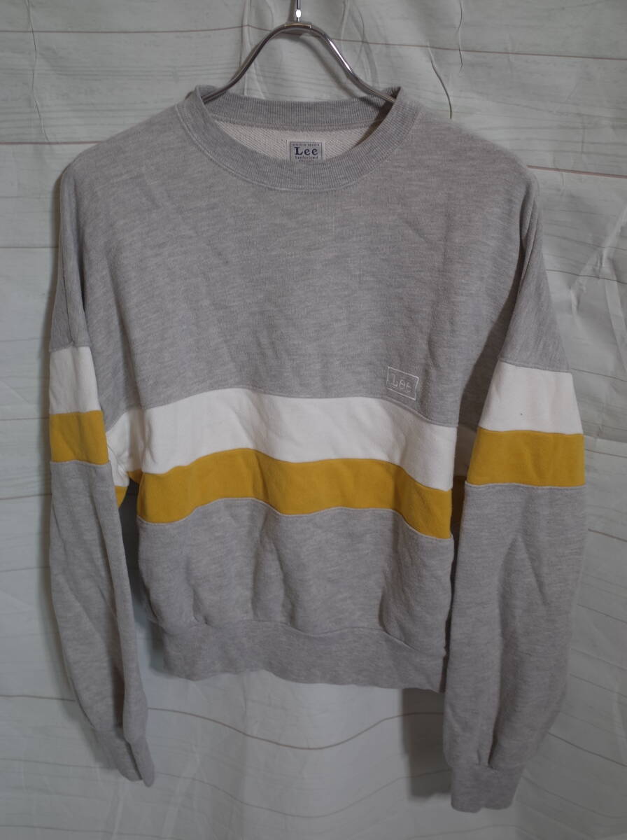 レディース pn132 Lee リー ライン入り スウェット トレーナー M グレー 拍卖