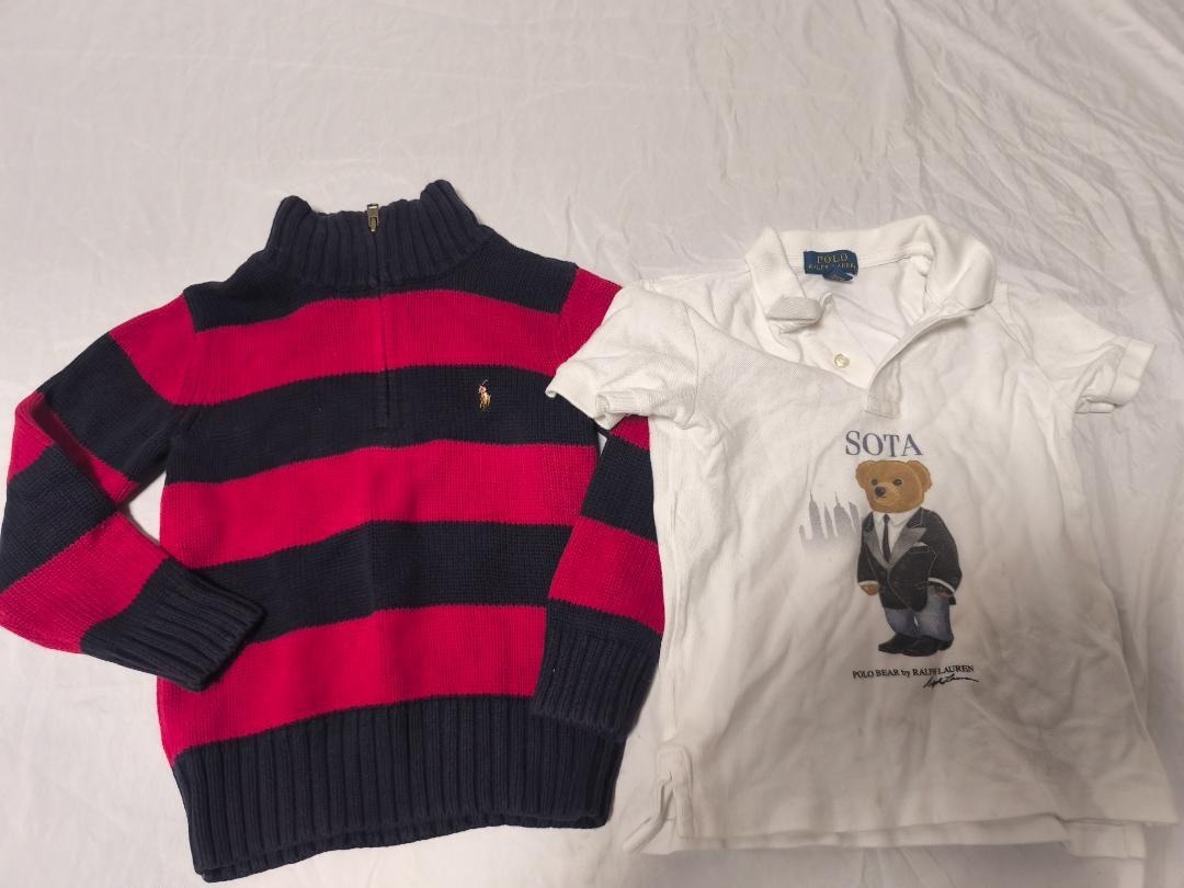 ラルフローレン ベアポロ ポロシャツ ニット 2枚セット キッズ 110拍卖