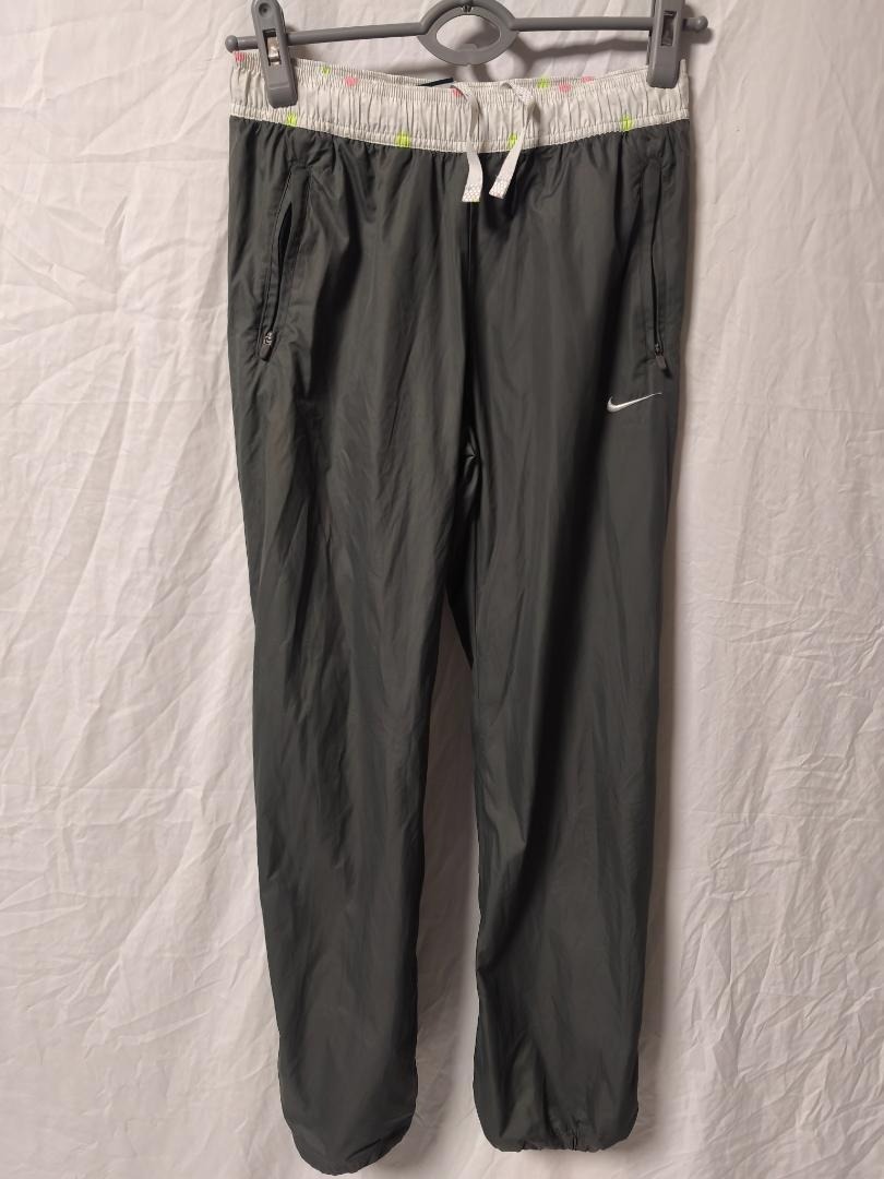 NIKE ナイロンパンツ ドットウエスト 裏メッシュ グレー レディース M拍卖