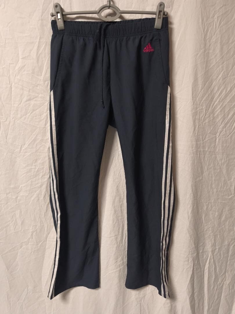 adidas ジャージパンツ ドライ 3ストライプス ネイビー レディース M拍卖
