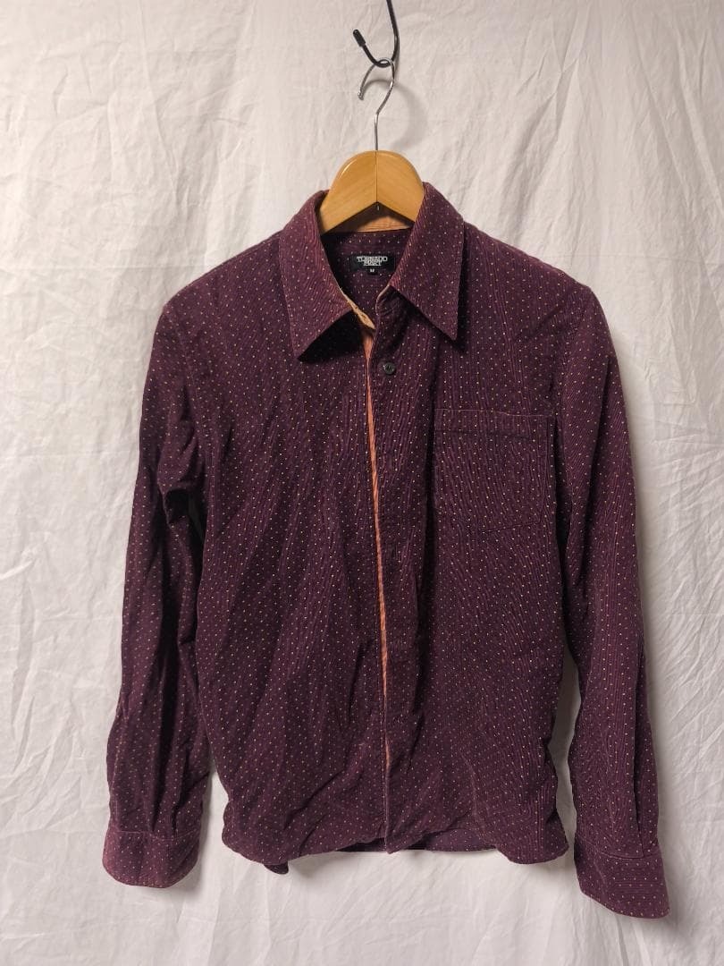 Tornado Mart コーデュロイシャツ ドット柄 パープル メンズ M拍卖
