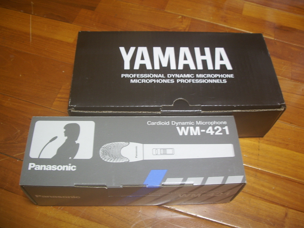マイクロホン 2本一括 長期保存未使用品 YAMAHA 103Be Panasonic WM-421 2本一括 <放送機器 機材 マイク マイクロフォン録音>拍卖