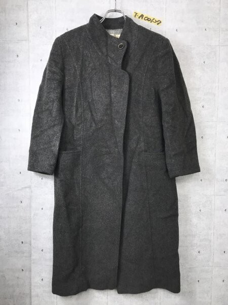 ALPHA CUBIC アルファキュービック レディース 総裏 メルトン ボタン コート 36 グレー拍卖