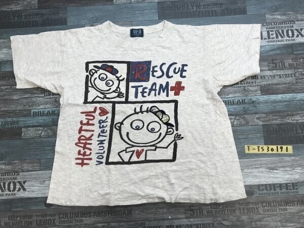 NAP-JO レディース キャラクターモチーフプリント 半袖Tシャツ L 杢グレー拍卖