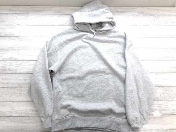 エヴリス EVRIS 渋谷109ギャル ストリート ノームコア バックプリント スウェットパーカー プルオーバー 裏起毛 綿混 レディース F グレー拍卖