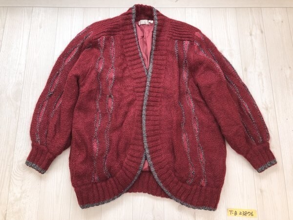 レディース ラメ ニット カーディガン 裏地付き F 赤拍卖