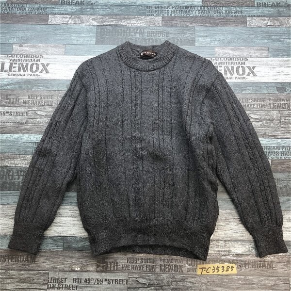 mario GiorGi マリオジョルジ レディース 日本製 ウールニットセーター M ダークグレー拍卖