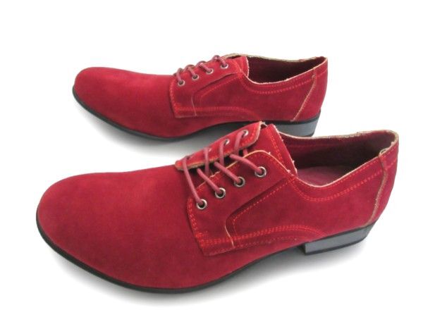 L855新品GENNAROカジュアルプレーントゥM⇒26㌢D.RED♂拍卖