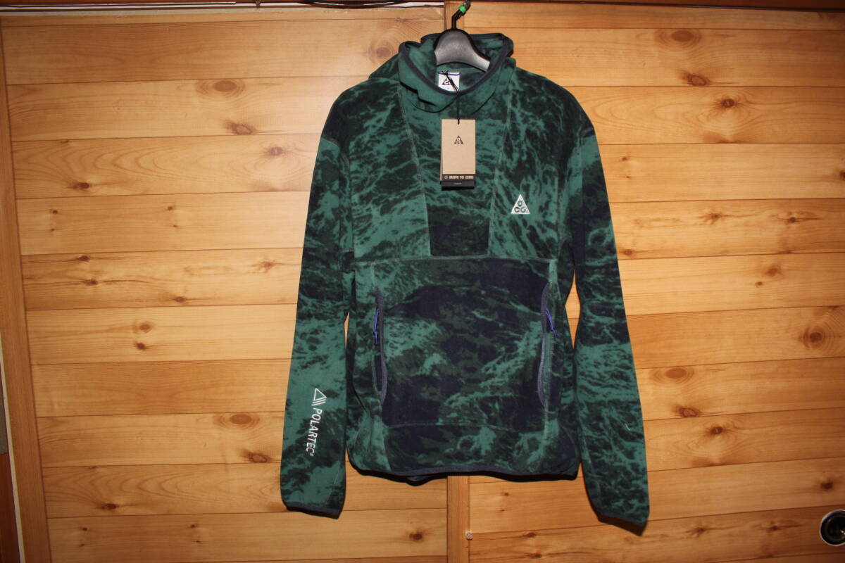 未使用 メンズM NIKE ナイキ エーシージー プルオーバー ポーラテック フリースパーカー ACG Wolf Tree FN2454-361 送料無料拍卖