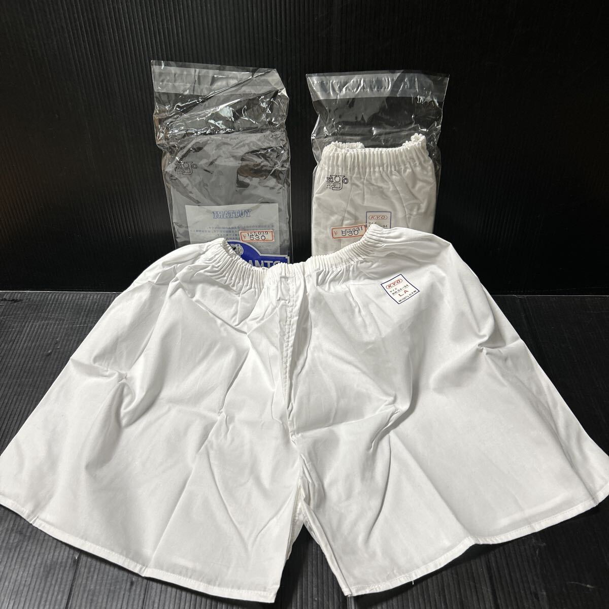 新品 当時物 メンズパンツ アンダーウェア 前閉じ 白 LA 2枚拍卖