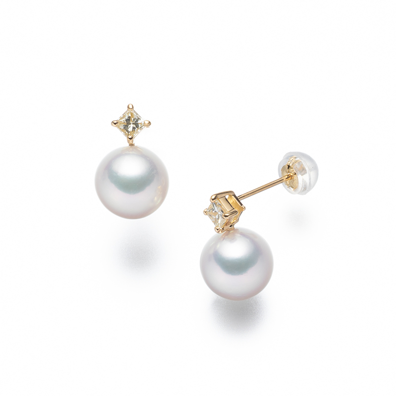 アコヤパールピアス 8.7mm D 0.32ct 真珠 パール 冠婚葬祭 ギフト拍卖