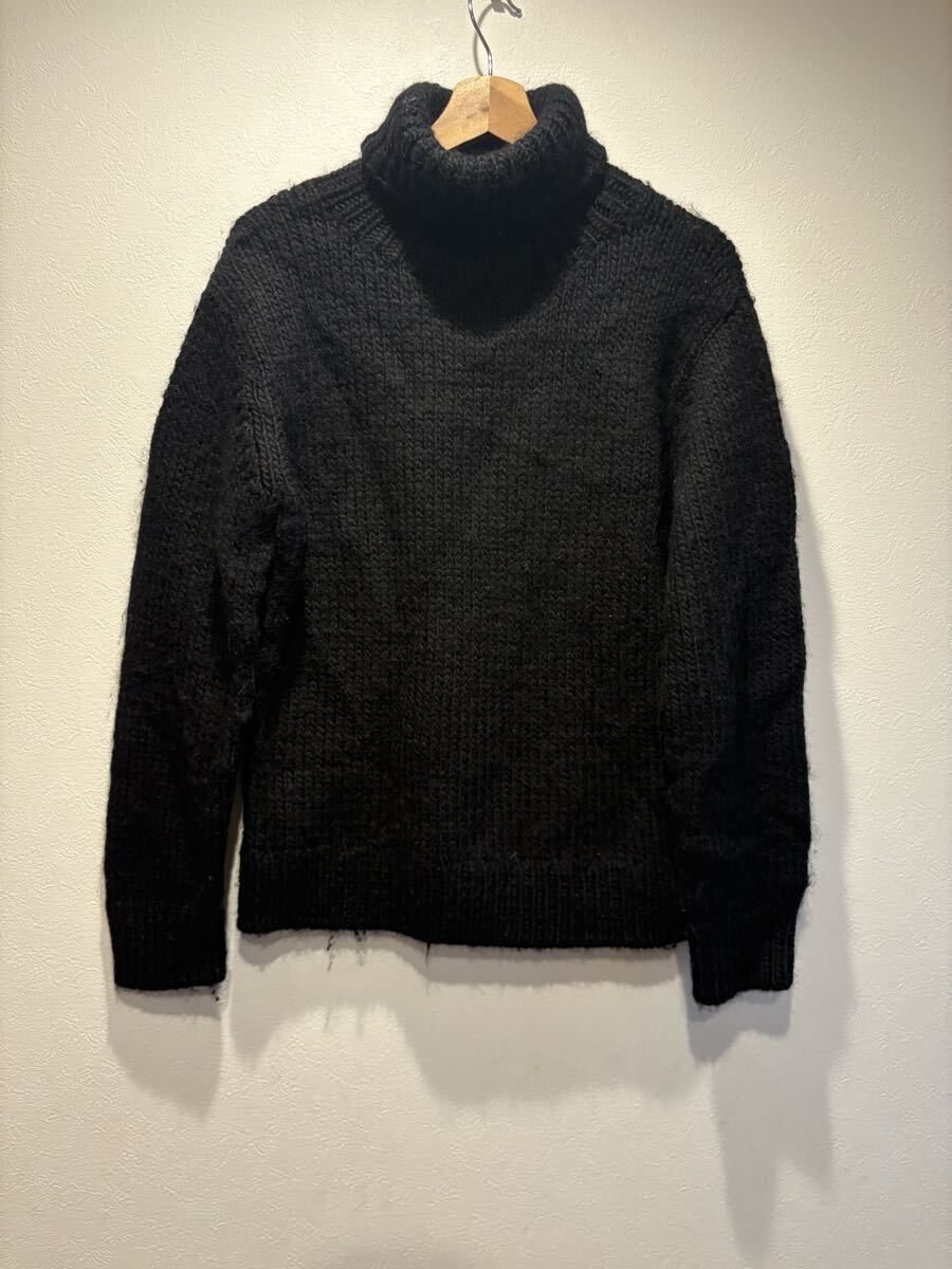 90’s TRANS CONTINENTS タートルネック ニット ウール セーター黒 0拍卖