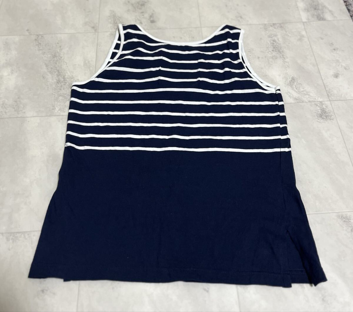ERMANO ボーダータンクトップ 紺 ネイビー NAAM オランダ製拍卖