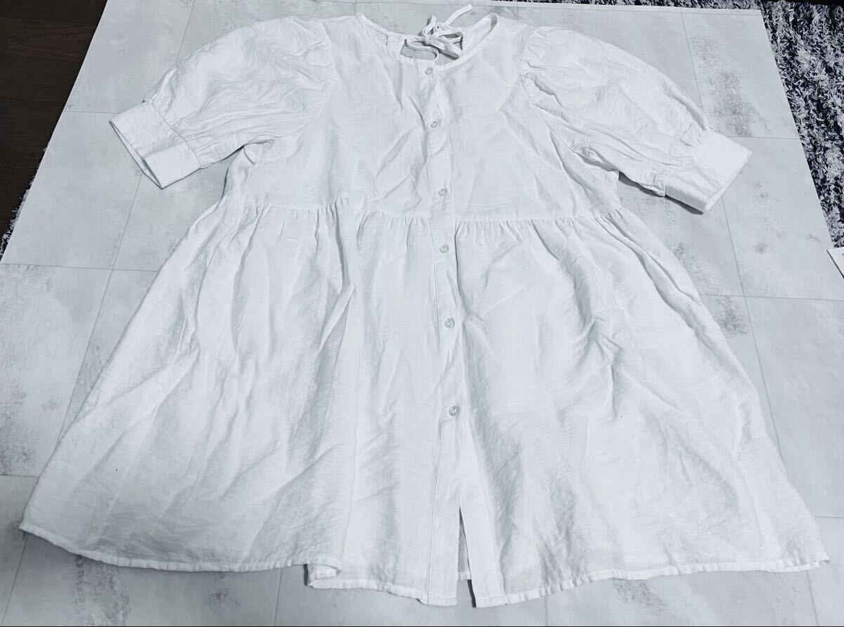 LUNACION レディース シャツチュニック ホワイト 白 Mサイズ拍卖