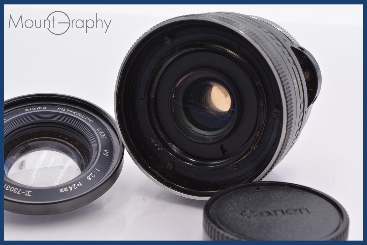★ジャンク特価★ シグマ SIGMA FILTERMATIC WIDE YS 24mm F2.8 後キャップ付 キヤノンFD用(MF) 同梱可 #mj4909拍卖