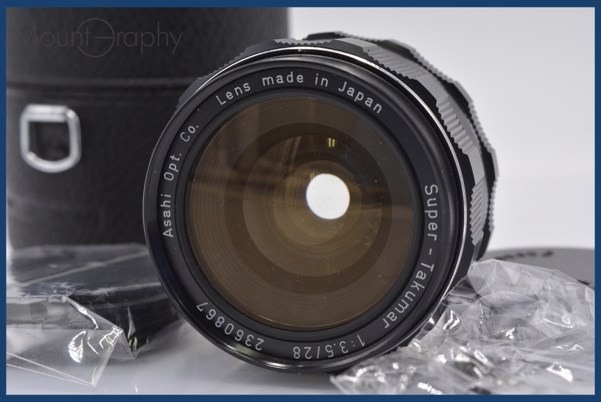 ★良品★ ペンタックス PENTAX Super-TAKUMAR 28mm F3.5 後期型 前後キャップ&レンズフィルター、ケース付 ★完動★同梱可 #mj4277拍卖