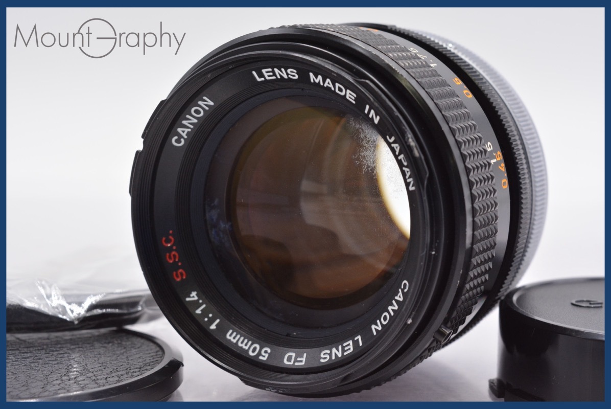 ★良品★ キヤノン Canon FD 50mm F1.4 S.S.C. 前後キャップ&レンズフィルター付 ★完動★同梱可 #yk4062拍卖
