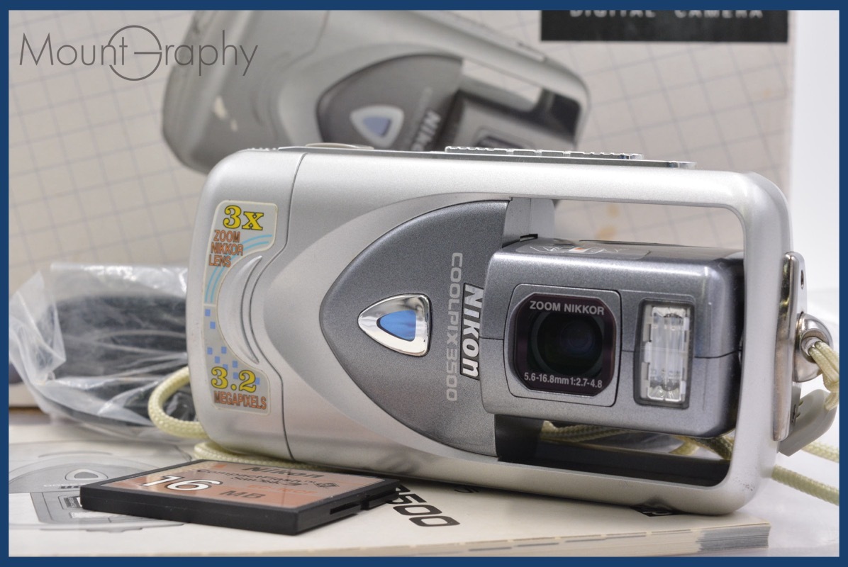 ★極上美品★ ニコン Nikon COOLPIX 3500 3x 元箱、メモリーカード、取扱説明書付属 ★完動★同梱可 #mj3900拍卖