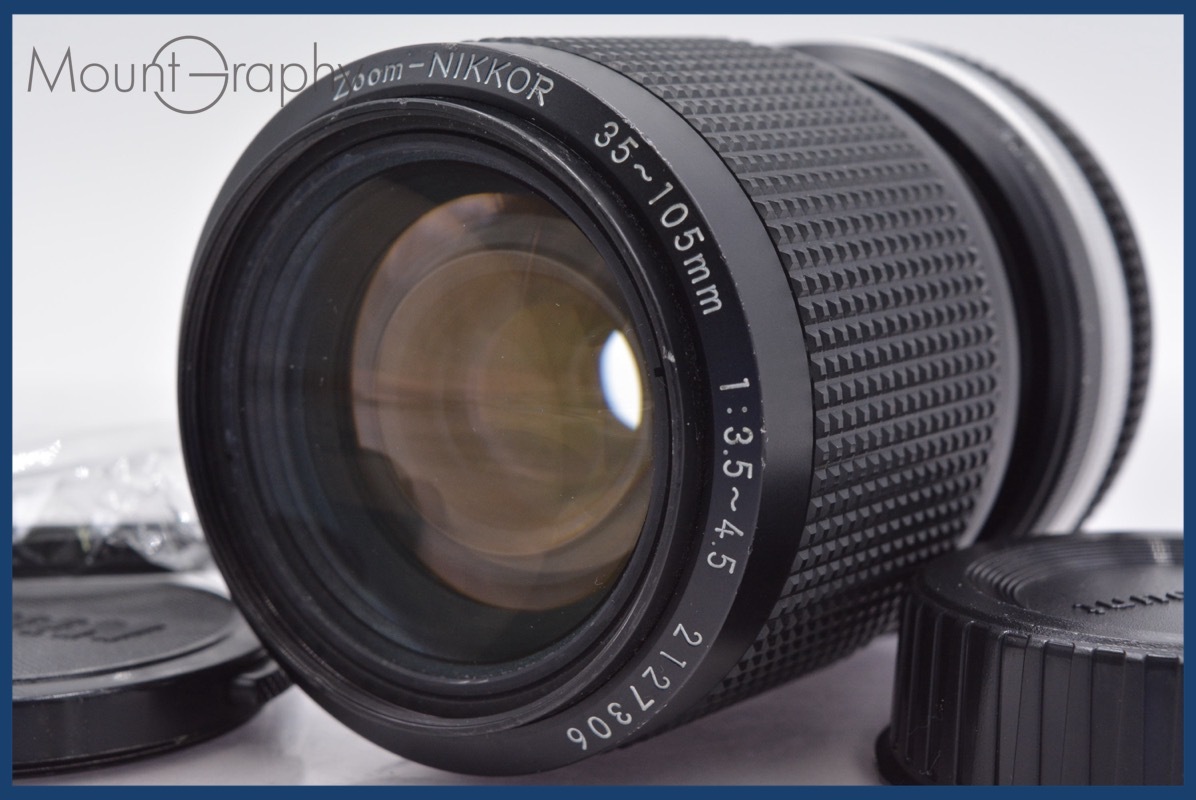 ★良品★ ニコン Nikon Zoom-NIKKOR 35-105mm F3.5-4.5 Ai-S 前後キャップ&レンズフィルター付 ★完動★同梱可 #mj3927拍卖